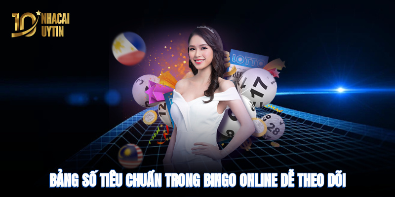 Bảng số tiêu chuẩn trong bingo online để theo dõi